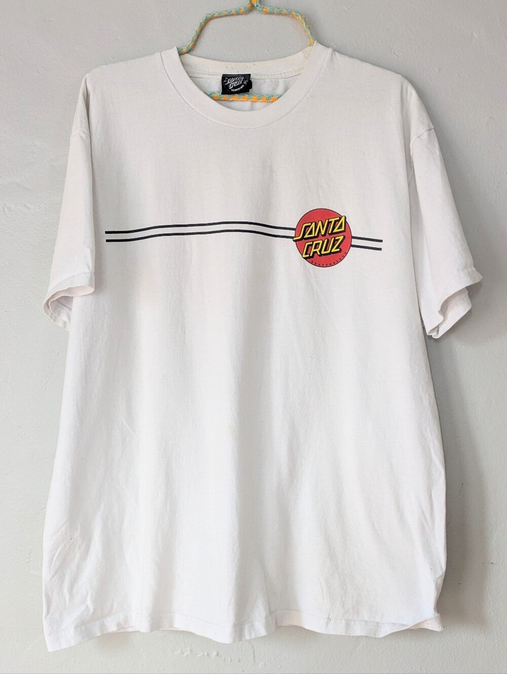 Santa Cruz Skateboards Classic Dot Logo Graphic T-Shirt - White